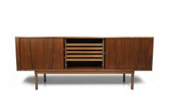 Peter L vig Nielsen Peter Lovig Nielsen Mid century Peter Lovig Nielsen Walnut Tambour Door Credenza - 3299985