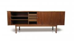 Peter L vig Nielsen Peter Lovig Nielsen Mid century Peter Lovig Nielsen Walnut Tambour Door Credenza - 3299986