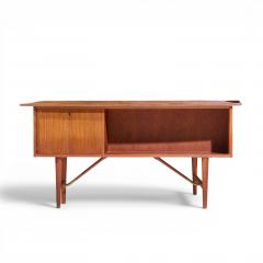 Peter L vig Nielsen Peter Lovig Nielsen Peter L vig Nielsen Mid Century Danish Teak Boomerang Desk - 4615935