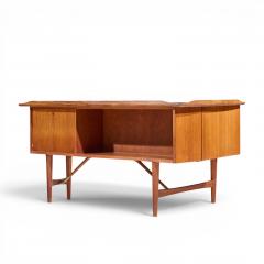 Peter L vig Nielsen Peter Lovig Nielsen Peter L vig Nielsen Mid Century Danish Teak Boomerang Desk - 4615936