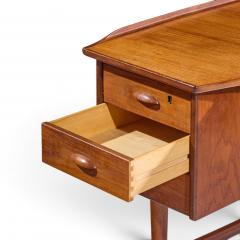 Peter L vig Nielsen Peter Lovig Nielsen Peter L vig Nielsen Mid Century Danish Teak Boomerang Desk - 4615938