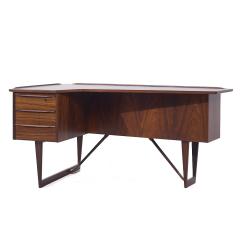 Peter L vig Nielsen Peter Lovig Nielsen Peter Lovig Nielsen Mid Century Danish Rosewood Boomerang Desk - 3977720