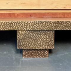 Peter Marino Modern Sideboard or Cabinet in Maple Marble and Brass Monumental - 3273160