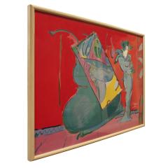 Peter Max Peter Max Lady on Red with Floating Vase signed and numbered  - 716406