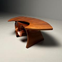 Peter Michael Adams Mid Century Sculptural Coffee Table Walnut USA 1970s - 3378052