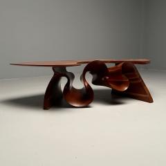 Peter Michael Adams Mid Century Sculptural Coffee Table Walnut USA 1970s - 3378053