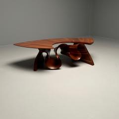 Peter Michael Adams Mid Century Sculptural Coffee Table Walnut USA 1970s - 3378055