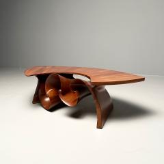 Peter Michael Adams Mid Century Sculptural Coffee Table Walnut USA 1970s - 3378057