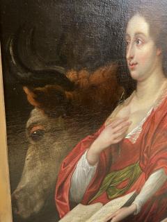 Peter Paul Rubens OLD MASTER WOMAN READING BOOK WITH COW DONKEY FOLLOWER OF RUBENS PAINTING - 3948941