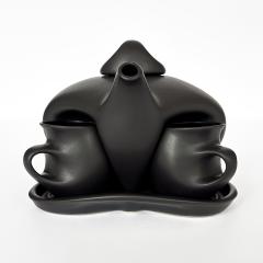 Peter Saenger Black Glazed Ceramic Teapot Set - 3328468
