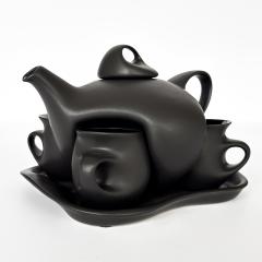 Peter Saenger Black Glazed Ceramic Teapot Set - 3328469