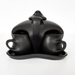 Peter Saenger Black Glazed Ceramic Teapot Set - 3328472