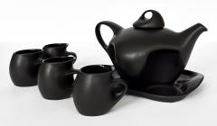 Peter Saenger Black Glazed Ceramic Teapot Set - 3328476