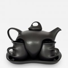 Peter Saenger Black Glazed Ceramic Teapot Set - 3333732