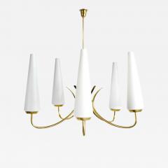 Petite Italian Brass Chandelier 1950s - 101363