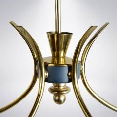 Petite Italian Brass Chandelier 1950s - 97013