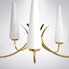 Petite Italian Brass Chandelier 1950s - 97016