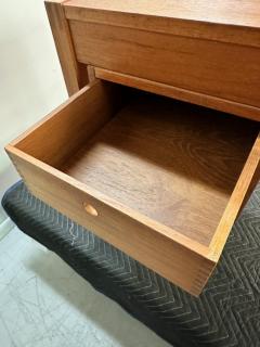 Petite Mid Century Teak Danish Desk with Sliding Drawers and Exposed Joinery - 2779419