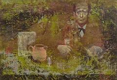 Petite Original Jean Charles Bouloc Oil Painting of a Man - 4553595
