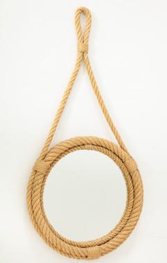 Petite Wall Rope Mirror by Audoux Minnet France 1960s - 2934808