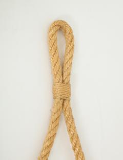 Petite Wall Rope Mirror by Audoux Minnet France 1960s - 2934810