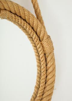 Petite Wall Rope Mirror by Audoux Minnet France 1960s - 2934811