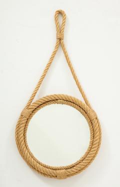 Petite Wall Rope Mirror by Audoux Minnet France 1960s - 2934815