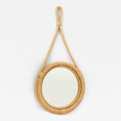 Petite Wall Rope Mirror by Audoux Minnet France 1960s - 2939995