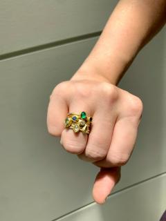 Petra Class Emerald Blue Sapphire Diamond Aquamarine Stacking Rings Petra Class 2024 - 4706417