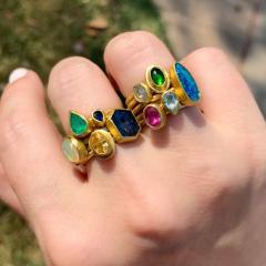 Petra Class Petra Class Emerald Cabochon Gold Oval Stack Ring - 4757463