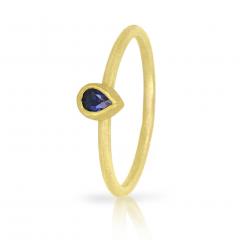 Petra Class Petra Class Faceted Blue Sapphire Gold Drop Stack Ring - 4825991
