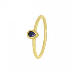 Petra Class Petra Class Faceted Blue Sapphire Gold Drop Stack Ring - 4826021