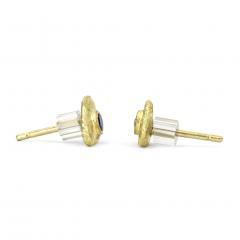 Petra Class Petra Class Tiny Blue Sapphire Gold Lava Stud Earrings - 4749251