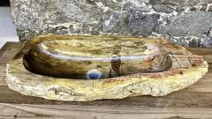 Petrified Wood Sink Beige Yellow Brown Tones Organic Modern Top Quality - 3306210