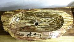 Petrified Wood Sink Top Quality in Beige Brown Pink Tones - 3595127