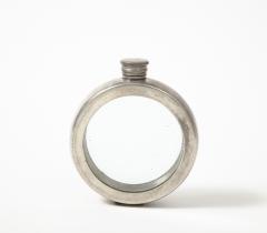 Pewter and Glass Flask England 20th C  - 3326803
