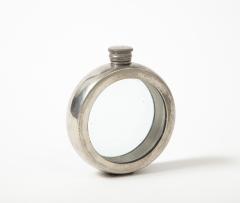 Pewter and Glass Flask England 20th C  - 3326804