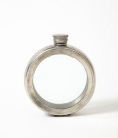 Pewter and Glass Flask England 20th C  - 3326805
