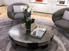 Phaux Brass Coffee Table with Patinated Etched Top - 4239873