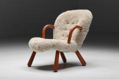 Philip Arctander Clam Chair in Sheepskin by Philip Arctander 1944 - 2598463