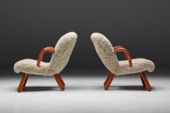 Philip Arctander Clam Chair in Sheepskin by Philip Arctander 1944 - 2598465