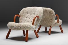 Philip Arctander Clam Chair in Sheepskin by Philip Arctander 1944 - 2598467