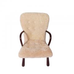 Philip Arctander Sheepskin Clam Easy Chair Attributed to Philip Arctander - 814314