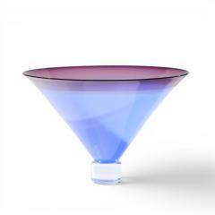 Philip Baldwin Philip Baldwin Monica Guggisberg Mid Century Blue Art Glass Vase - 4636580