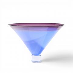 Philip Baldwin Philip Baldwin Monica Guggisberg Mid Century Blue Art Glass Vase - 4638778