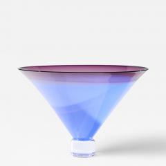 Philip Baldwin Philip Baldwin Monica Guggisberg Mid Century Blue Art Glass Vase - 4638779