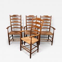 Philip Clissett Philip Clissett A fine set of four early Arts Crafts ash ladder back armchairs - 4221878