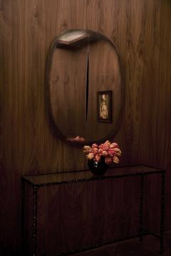 Philip Jividen American Contemporary Brass Slit Mirror - 4605459