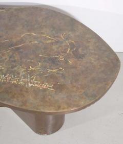 Philip Kelvin LaVerne LaVerne Bronze Coffee Table with Reclining Female Figure Signed - 687902