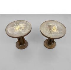 Philip Kelvin LaVerne T 27 Rare Pair of Cocktail Tables by Philip and Kelvin Laverne - 260104